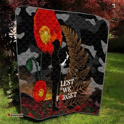 new zealand anzac day quilt lest we forget silver fern with camouflage