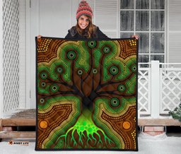 aboriginal premium quilt tree dot painting art