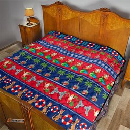 australia christmas quilt aussie santa claus beach xmas vibes