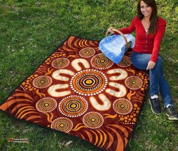 aboriginal premium quilt circle flowers patterns ver02