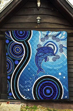 aboriginal premium quilt dolphin and aboriginal dot patterns