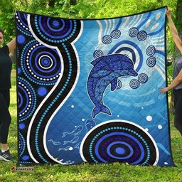 aboriginal premium quilt dolphin and aboriginal dot patterns