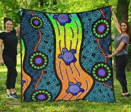 premium quilt aboriginal turtle