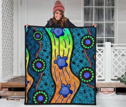 premium quilt aboriginal turtle