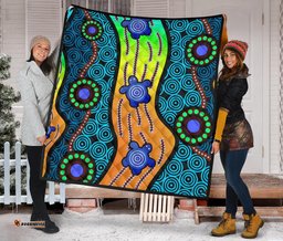 premium quilt aboriginal turtle