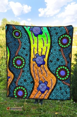 premium quilt aboriginal turtle