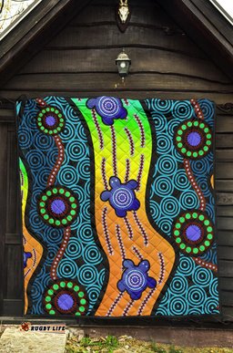 premium quilt aboriginal turtle