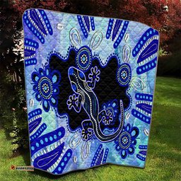 australia quilt aussie opal pattern with lizard aboriginal art turquoise