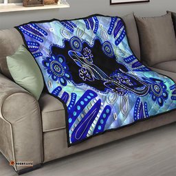 australia quilt aussie opal pattern with lizard aboriginal art turquoise
