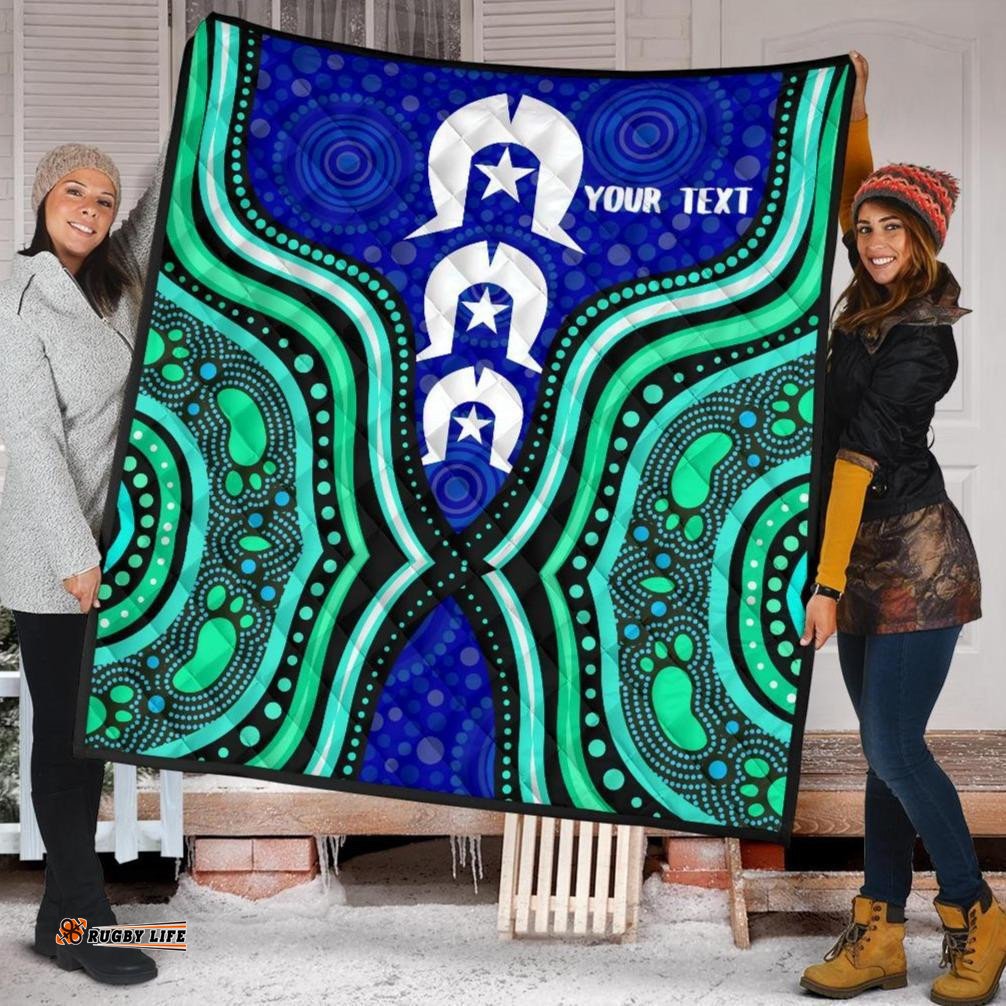 torres strait personalised premium quilt torres strait symbol and aboriginal patterns