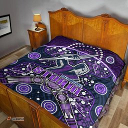 storm rugby premium quilt melbourne boomerang indigenous dots