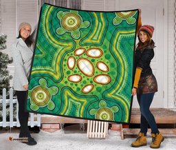 aboriginal premium quilt indegenous dot painting art 07