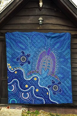torres strait premium quilt dhari and turtle