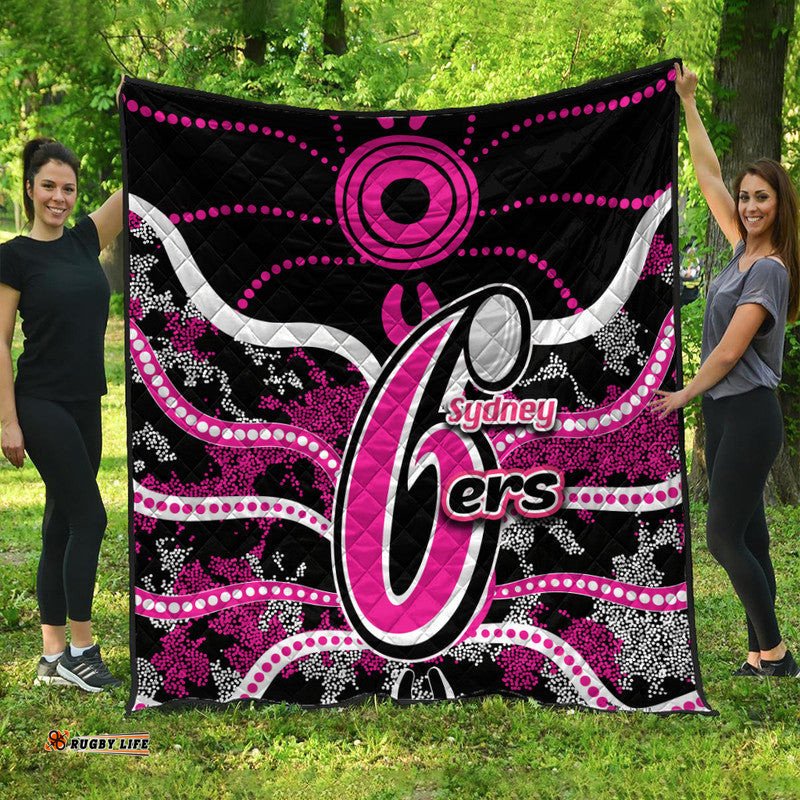 sydney sixers premium quilt cricket dot aboriginal
