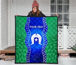 custom torres strait islanders premium quilt torres symbol with aboriginal patterns