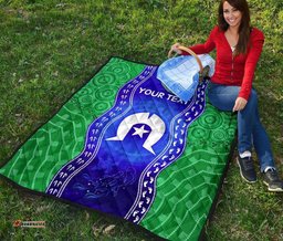 custom torres strait islanders premium quilt torres symbol with aboriginal patterns