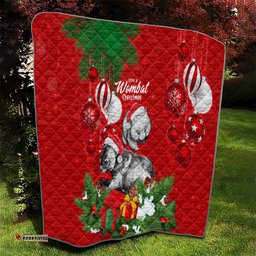 wombat lover quilt australia merry christmas aboriginal