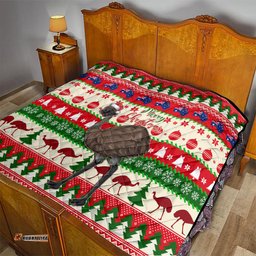 australia christmas quilt aussie emu santa merry xmas
