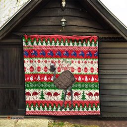 australia christmas quilt aussie emu santa merry xmas
