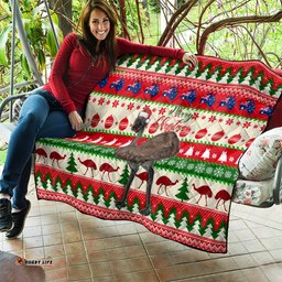 australia christmas quilt aussie emu santa merry xmas