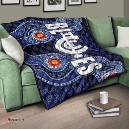 carlton blues indigenous aboriginal style premium quilt