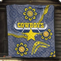 cowboys rugby quilt aboriginal boomerang cowboys quilt