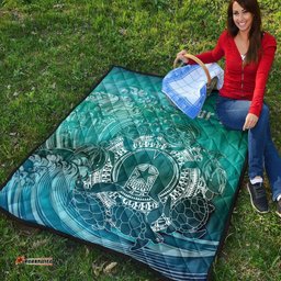 customaboriginal premium quilt torres strait islands in wave
