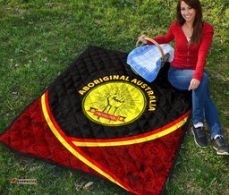 quilts aboriginal flag and animals pattern