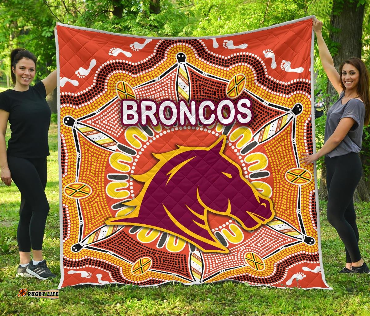 brisbane premium quilt broncos indigenous warm vibes