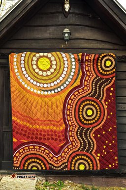 aboriginal premium quilt sunrise aboriginal art