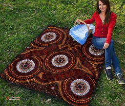 aboriginal premium quilt aboriginal human dot painting art