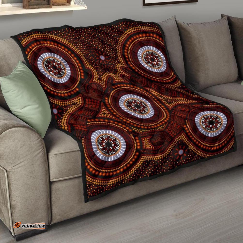 aboriginal premium quilt aboriginal human dot painting art