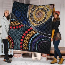 australia premium quilts aboriginal dot panting art with snake