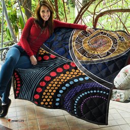 australia premium quilts aboriginal dot panting art with snake