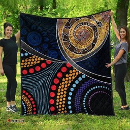 australia premium quilts aboriginal dot panting art with snake