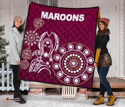 queensland premium quilt maroons simple indigenous