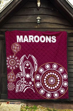 queensland premium quilt maroons simple indigenous
