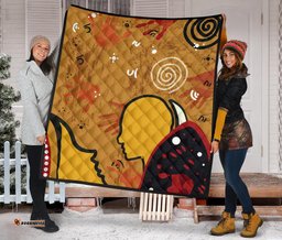 aboriginal premium quilt mother and son hand art
