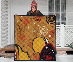 aboriginal premium quilt mother and son hand art