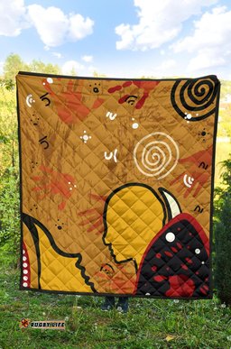 aboriginal premium quilt mother and son hand art