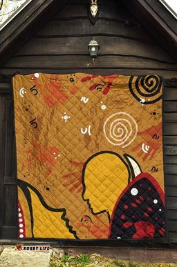 aboriginal premium quilt mother and son hand art