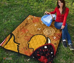 aboriginal premium quilt mother and son hand art