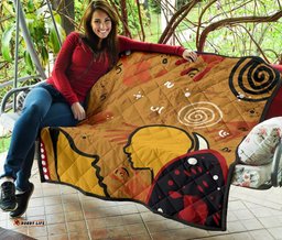 aboriginal premium quilt mother and son hand art