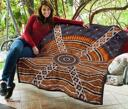 premium quilts aboriginal dot painting quilts ver01