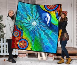 premium quilt torres strait islanders flag with aboriginal patterns quilt