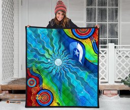 premium quilt torres strait islanders flag with aboriginal patterns quilt
