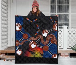 aboriginal premium quilt australian boomerang and snake indigenous art
