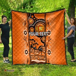 custom perth scorchers cricket quilt happy australia day aboriginal art