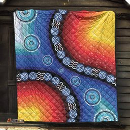 quilts aboriginal color dot painting