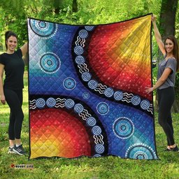 quilts aboriginal color dot painting